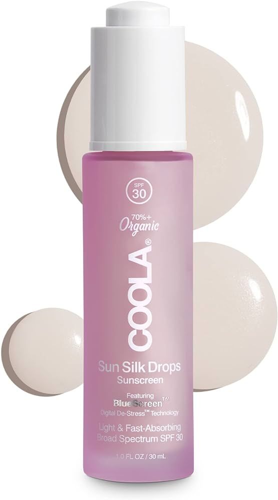 COOLA Organic Sun Silk Drops and Face Moisturizer with SPF 30, Dermatologist Tested Sunscreen wit... | Amazon (US)