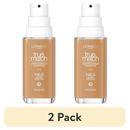 (2 pack) L Oreal Paris True Match Cream Foundation Makeup N6.5 Neutral Medium Deep 1 fl oz | Walmart (US)