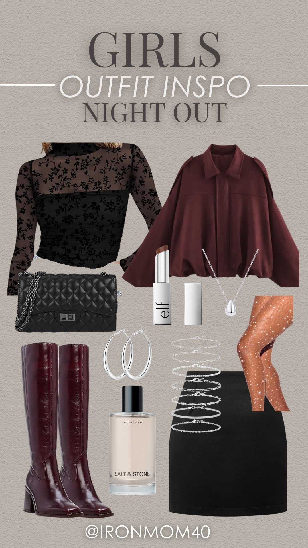 The burgundy is such a classic color. Perfect for a night out with your partner or the girls! 

#LTKgrwm #LTKSeasonal #LTKMidsize