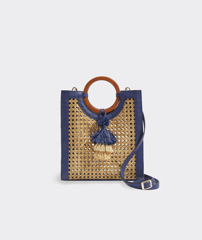 Leather Trim Caning Bag | vineyard vines