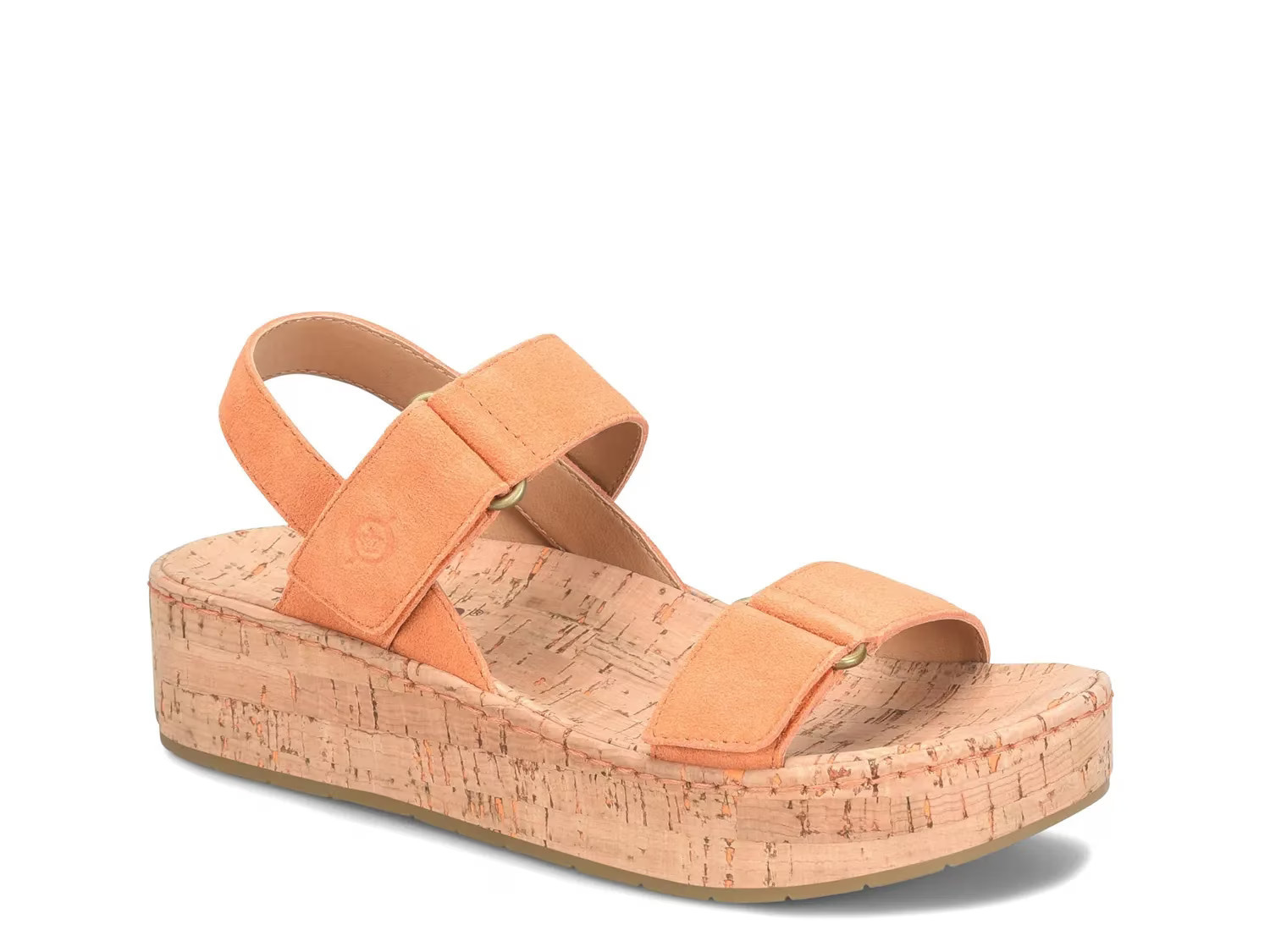 Born Sloan Wedge Sandal | Women's | Orange Suede | Size 8 | Sandals | Slingback | DSW