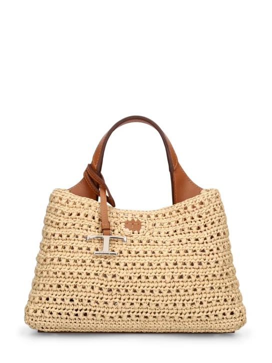 Micro sacca raffia top handle bag - Tod's - Women | Luisaviaroma | Luisaviaroma