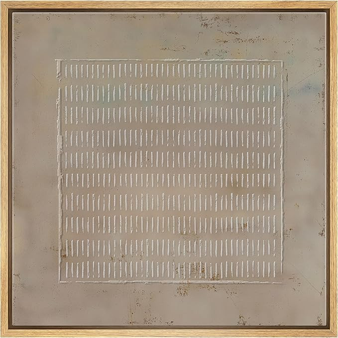 SIGNWIN Framed Canvas Print Wall Art Grunge Pastel Geometric Line Collage Abstract Shapes Illustr... | Amazon (US)