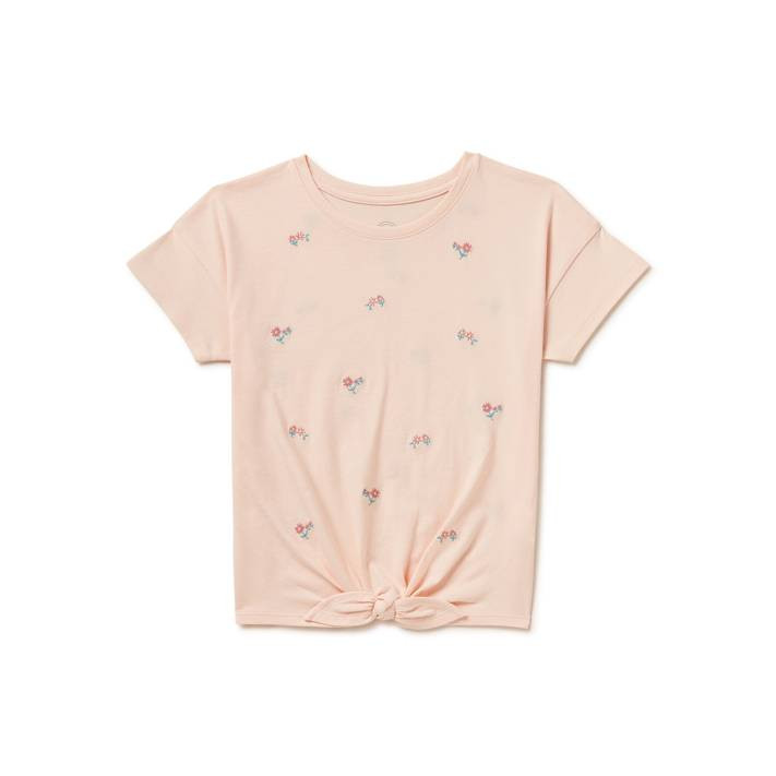 Wonder Nation Girls Short Sleeve Graphic Tee with Sequins, Sizes 4-18 & Plus | Walmart (US)