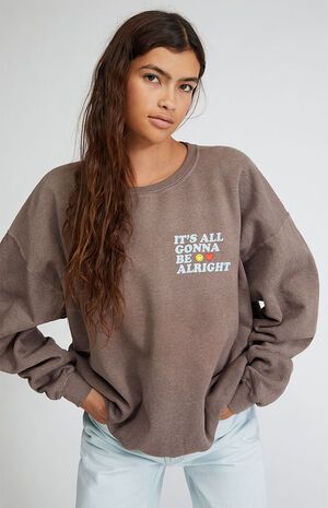 Smiley Mental Health Oversized Crew Neck Sweatshirt | PacSun