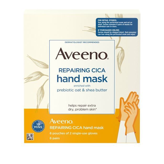 Aveeno Cica Repairing Hand Mask | Target