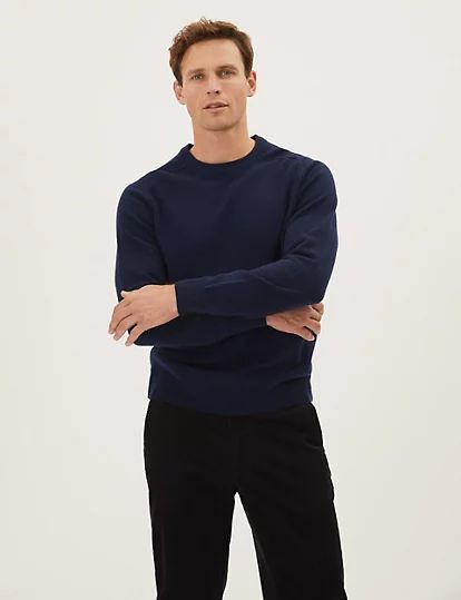 Pure Extra Fine Lambswool Crew Neck Jumper | Marks & Spencer (UK)