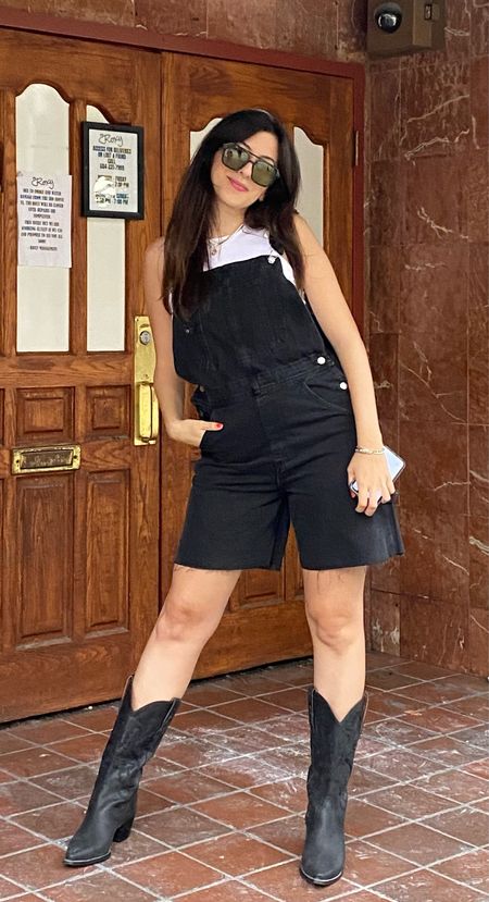 These H&M overalls are perfect! They're so comfortable and the fit is so good! They're more of a 90's fit, bermuda shorts and they're not tight which I absolutely love! 
I also highly recommend these cowboy boots from Revolve! So comfy and versatile! 🤠 
Linking my outfit details! ✨

#h&m #jeffreycampbell #revolve#LTKCyberweek 

#LTKunder100 #LTKSeasonal #LTKstyletip