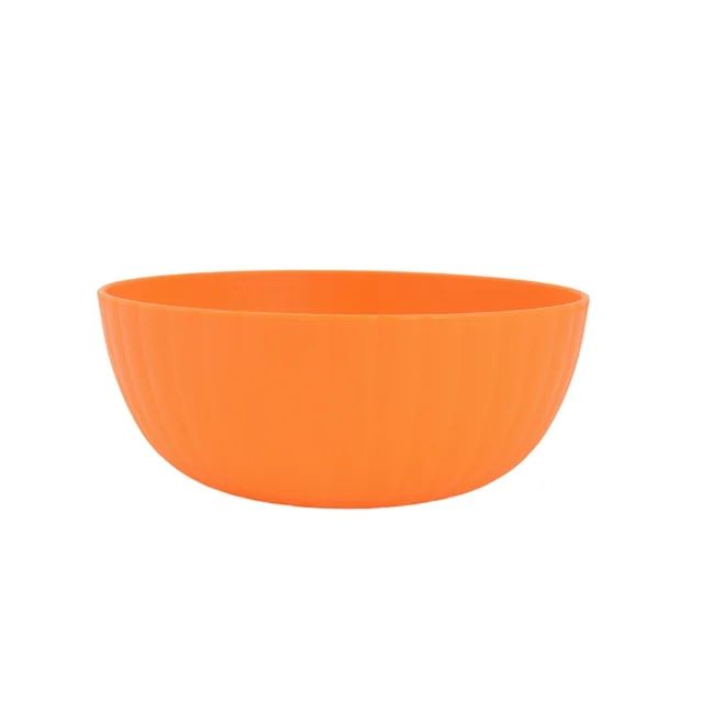 Mainstays - Orange Round Plastic Bowl, Ribbed, 38-Ounce | Walmart (US)