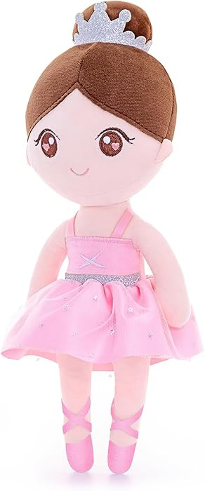 Gloveleya Baby Girl Gifts Dolls Soft Plush Toy Ballet Girl Doll Light Pink | Amazon (US)