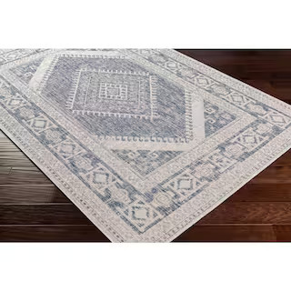 Zoddrin Blue 9 ft. x 12 ft. Indoor/Outdoor Area Rug | The Home Depot