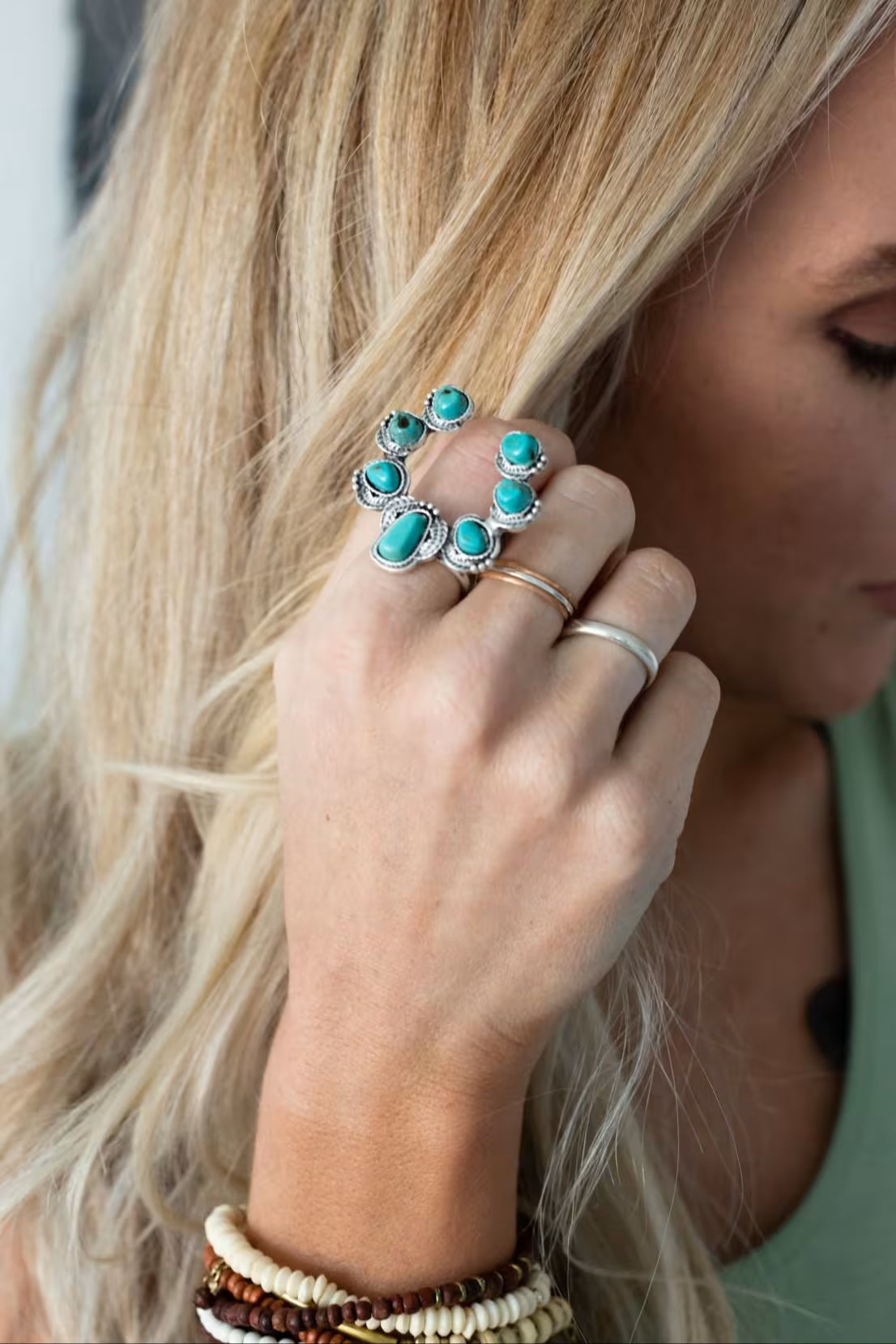 Celia Blossom Turquoise Ring — Three Bird Nest | Three Bird Nest