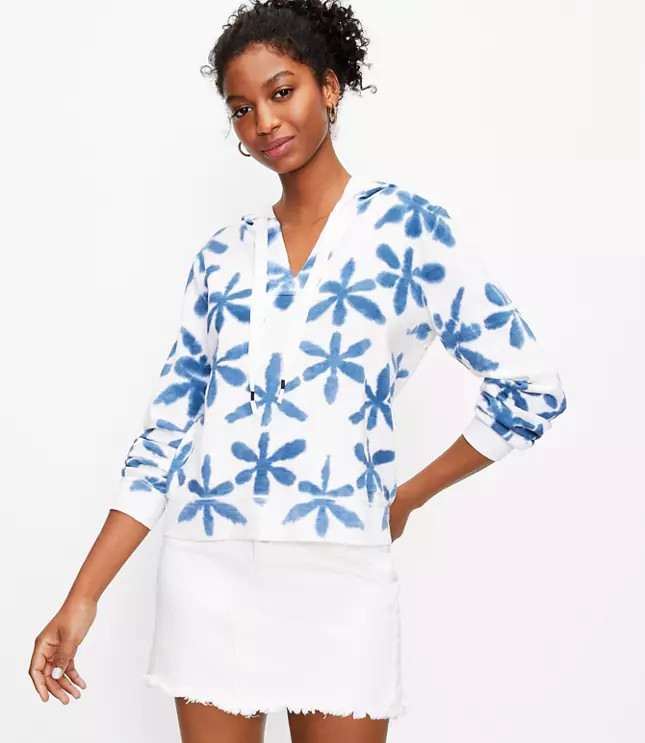 Star Tie Dye Relaxed Hoodie | LOFT