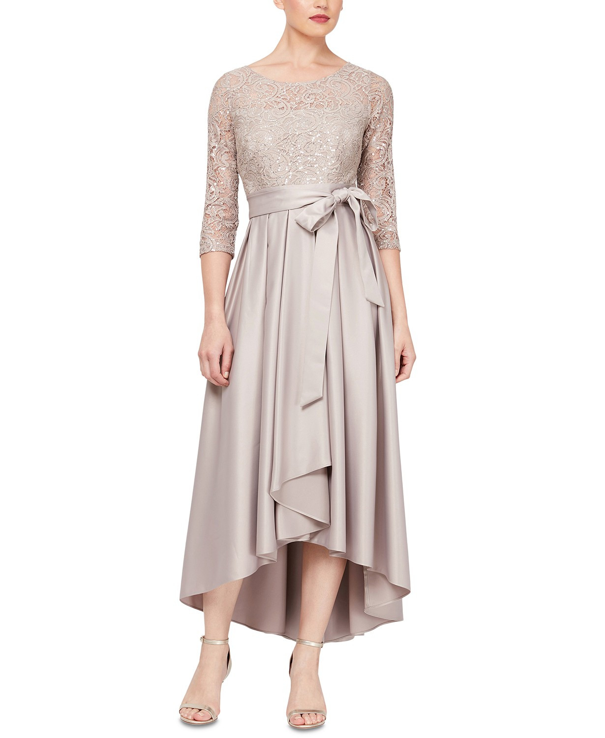 Alex Evenings Sequined-Bodice High-Low Gown & Reviews - Dresses - Women - Macy's | Macys (US)