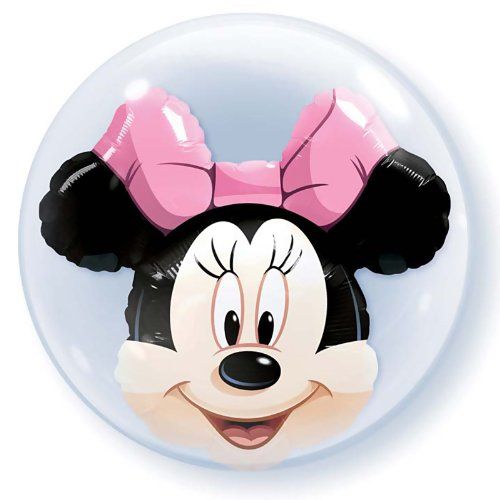 PIONEER BALLOON COMPANY Minnie Mouse Double Bubble Balloon, 24", Multicolor | Amazon (US)