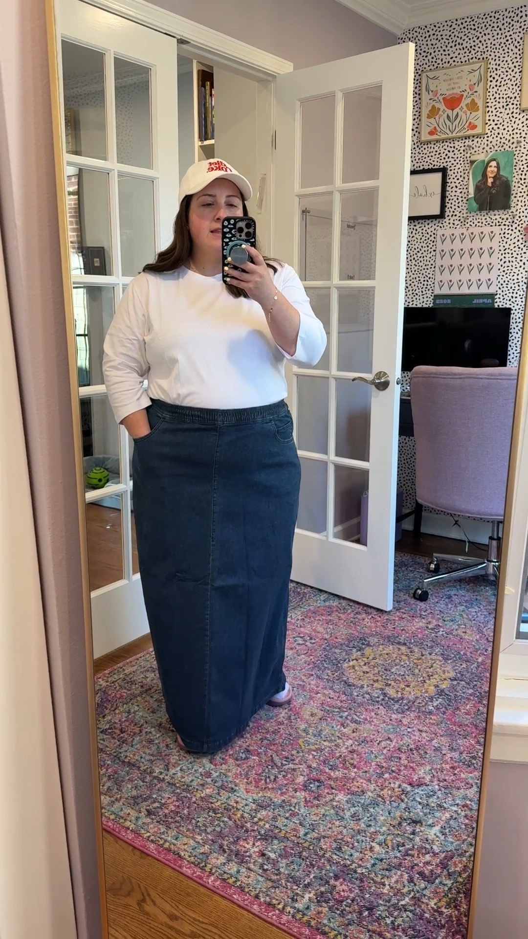 Found another fantastic denim skirt. This one has an entire elastic waist, and no slit. The denim is extremely soft and stretchy too. Wearing a 16/18. Use code: ALYSSAULLA for 35% off  

#LTKPlusSize #LTKFindsUnder50 #LTKStyleTip