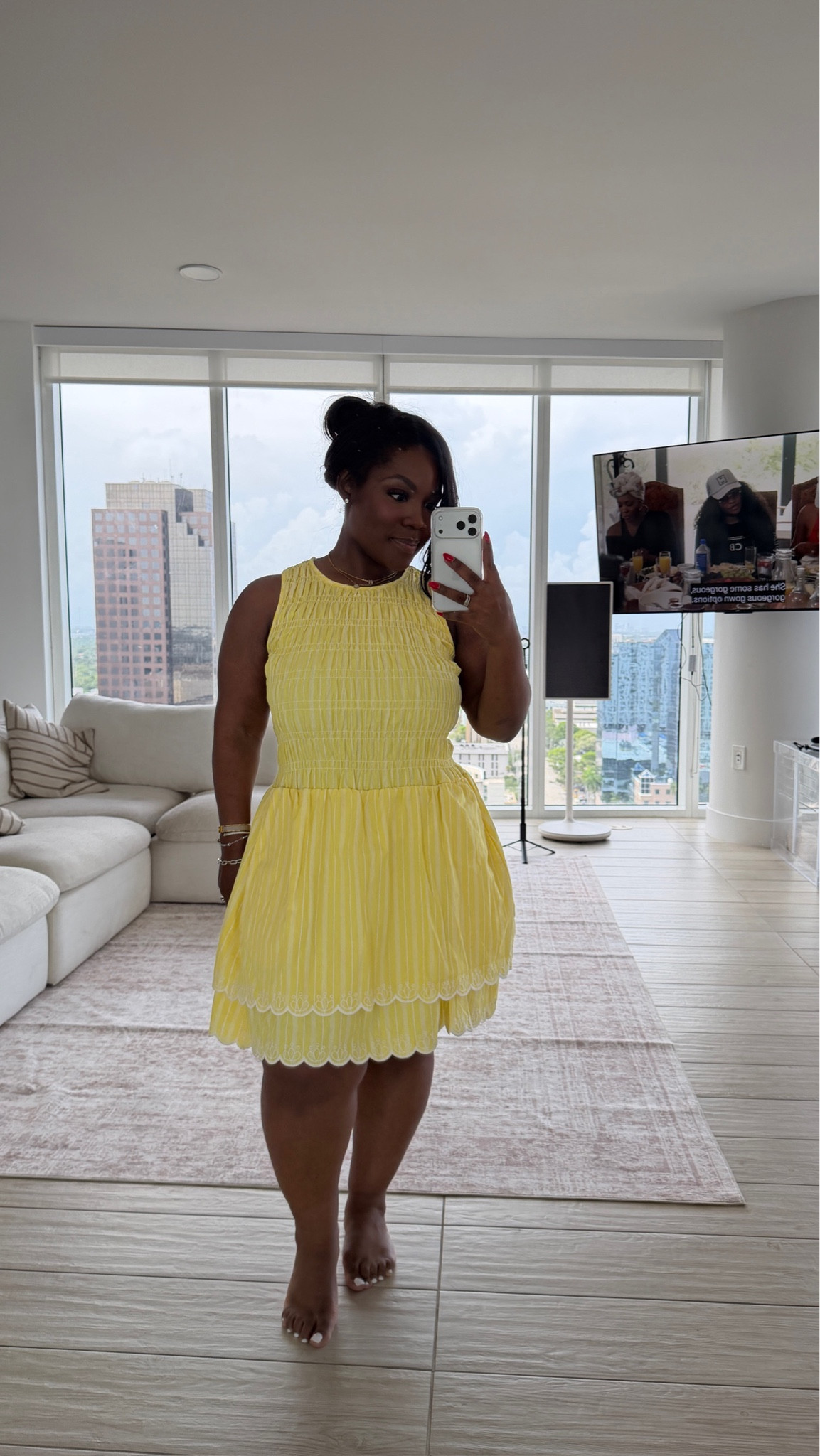 Dress for any occasion this summer! Super cute and love the scallop detailing on the skirt 🌼

Dress: Size M (runs big - would size down to Small)

Vacation outfits, summer outfits, Emmy Petit