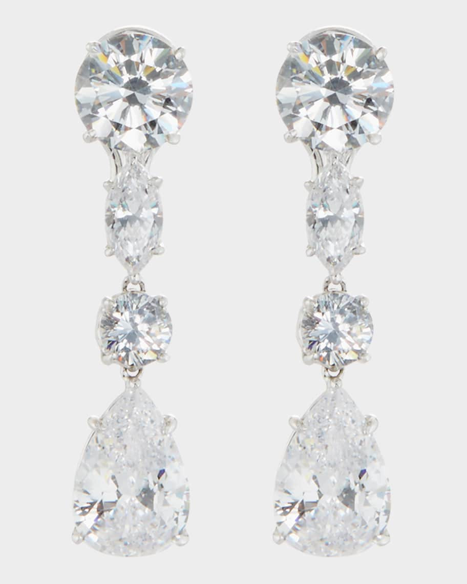 Mixed-Cut CZ Drop Earrings | Neiman Marcus