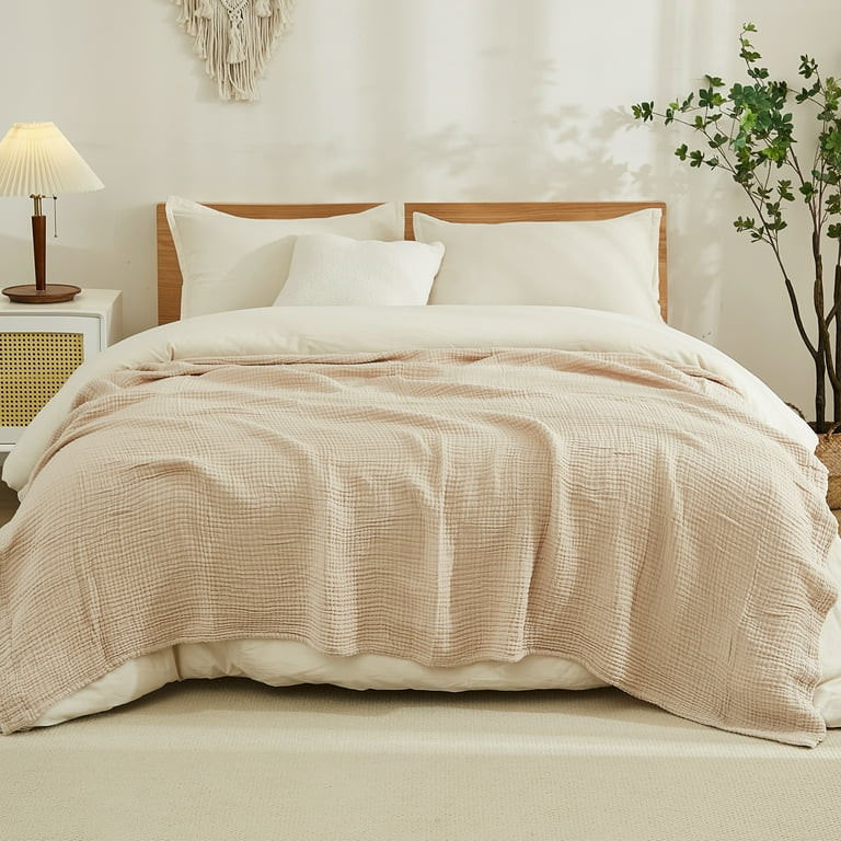 EMME Cotton Blanket Queen Size for Bed Soft Large 6 Layer Muslin Bed Blankets 80"x90" Lightweight... | Walmart (US)