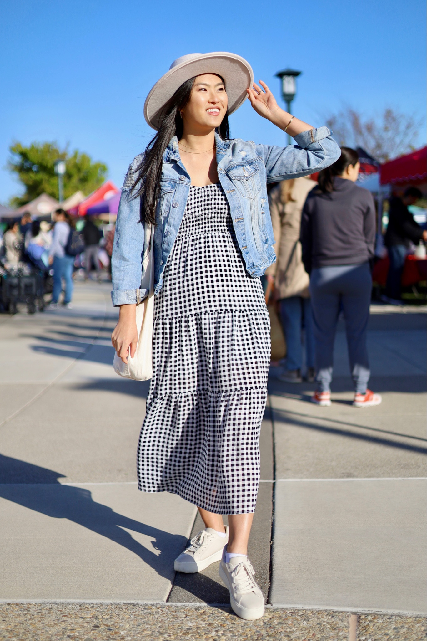 Pairing a gingham print dress, denim jacket, and sneakers is my go-to fall weekend outfit. 

Fall Fashion | Fall Outfit | Fall Dress | Farmer’s Market Outfit | Pumpkin Patch Outfit 

#LTKfindsunder50 #LTKstyletip #LTKSeasonal