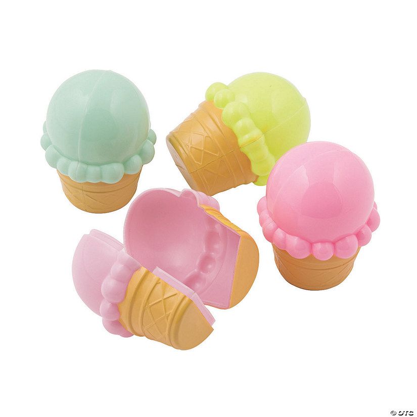2 1/2" Ice Cream Cone Plastic Easter Eggs - 12 Pc. | Oriental Trading Company