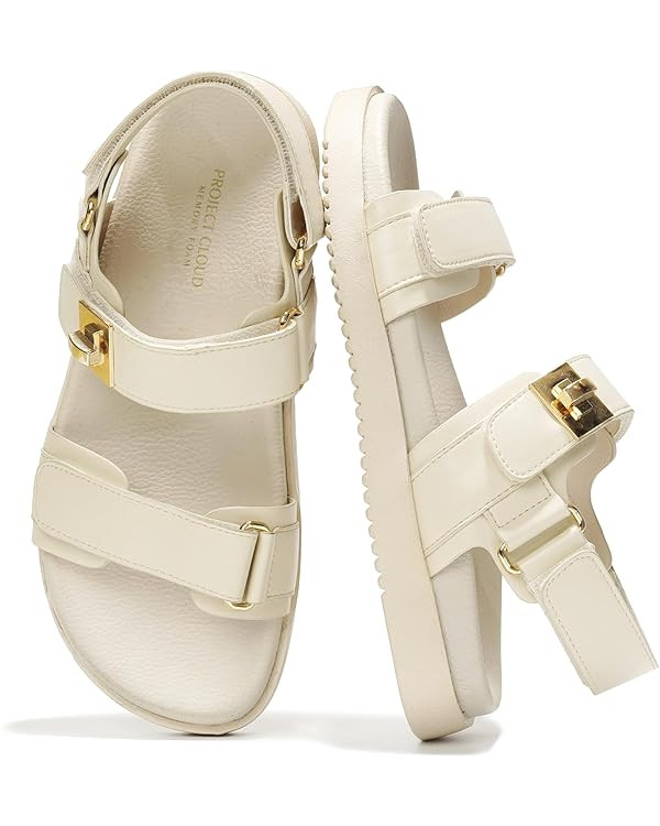 Project Cloud Genuine Leather Platform Sandals Women Footwear - Comfortable and Adjustable Summer... | Amazon (US)