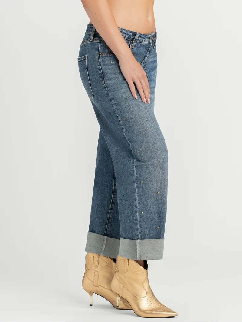 Jessica Simpson Women's and Women's Plus Zinnia Boyfriend Jeans, 25" Inseam, Sizes 2-24 | Walmart (US)
