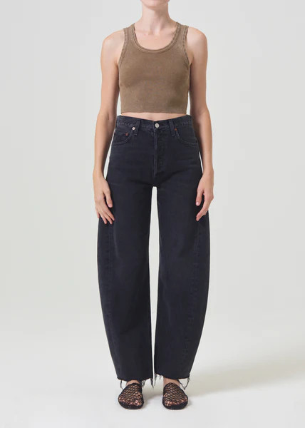 Luna High Rise Pieced Taper in Posses | AGOLDE