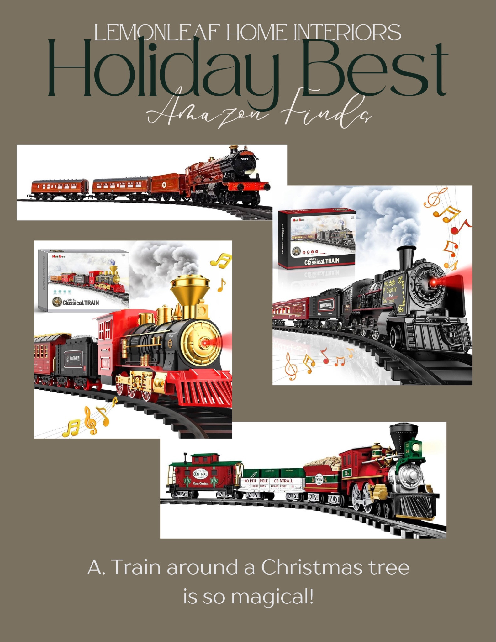 A train under a Christmas tree is magical. Grab one for this Christmas.  I found these good ones on Amazon. The sets even a hogwarts train! 



#LTKHoliday #LTKhome #LTKfindsunder50