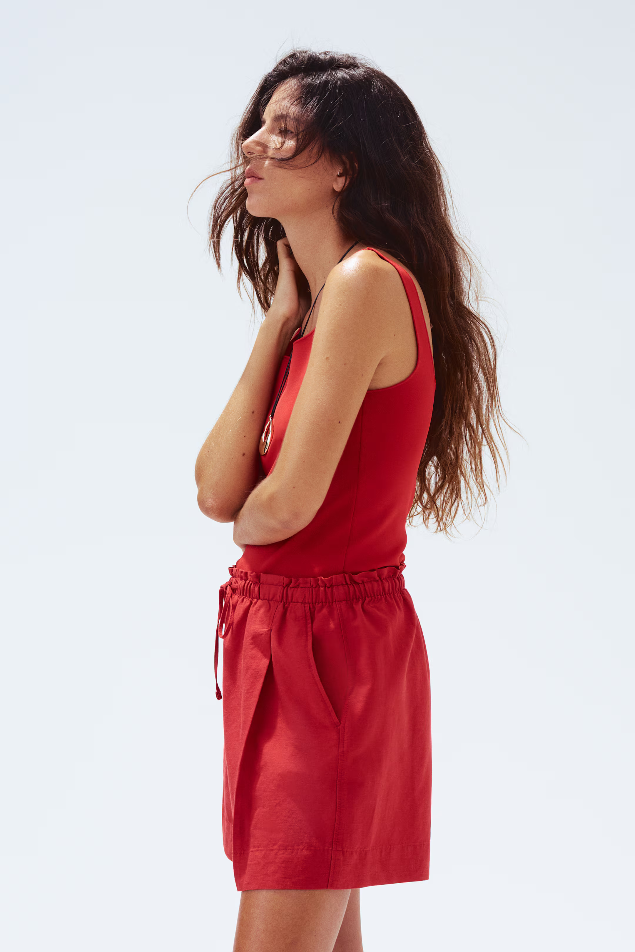 Linen-blend drawstring shorts | H&M (UK, MY, IN, SG, PH, TW, HK)