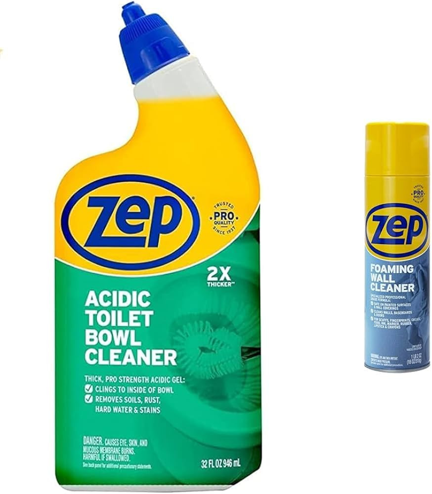 Zep Toilet Bowl Cleaner 32 Oz and Foaming Wall Cleaner 18 oz Bundle | Amazon (US)