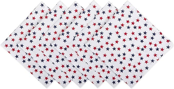 DII Americana Stars Collection Tabletop, Napkins, 20x20, 6 Piece | Amazon (US)