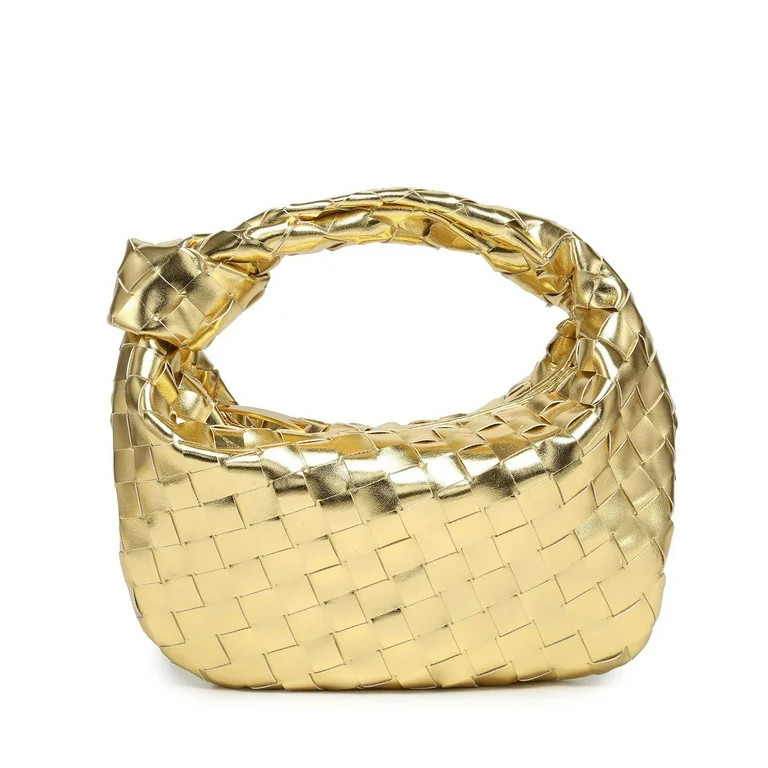 Leather Woven Bag for Women, Woven Knot Clutch Bag, Dumpling Bag Hobo Bag, Vegan Leather Top Hand... | Walmart (US)