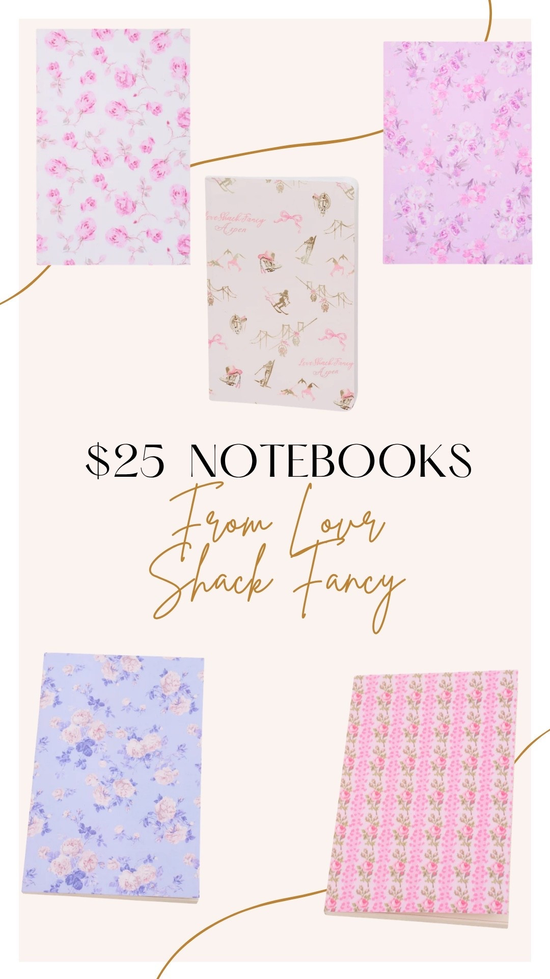The cutest notebooks from
Loveshack fancy that are $25!