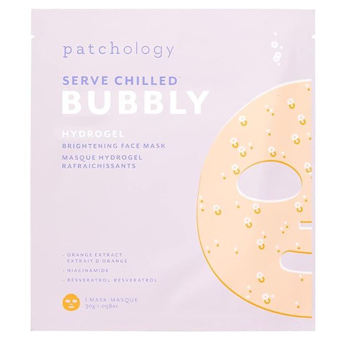 Patchology Brightening Gel Face Mask with Resveratrol and Niacinamide Bubbly - hydrogel Face Mask... | Amazon (US)