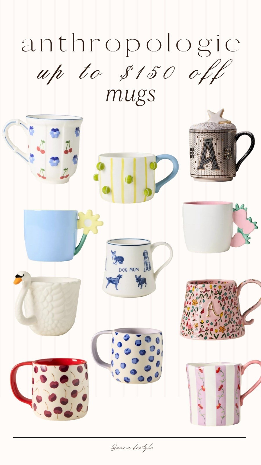 ANTHROPOLOGIE buy more, save more $50 off $150 / $100 off $300 / $150 off $500

cute mugs, monogrammed mugs, initial mug, personalized mug, Easter mug, annabrstyle 

 

#LTKSaleAlert