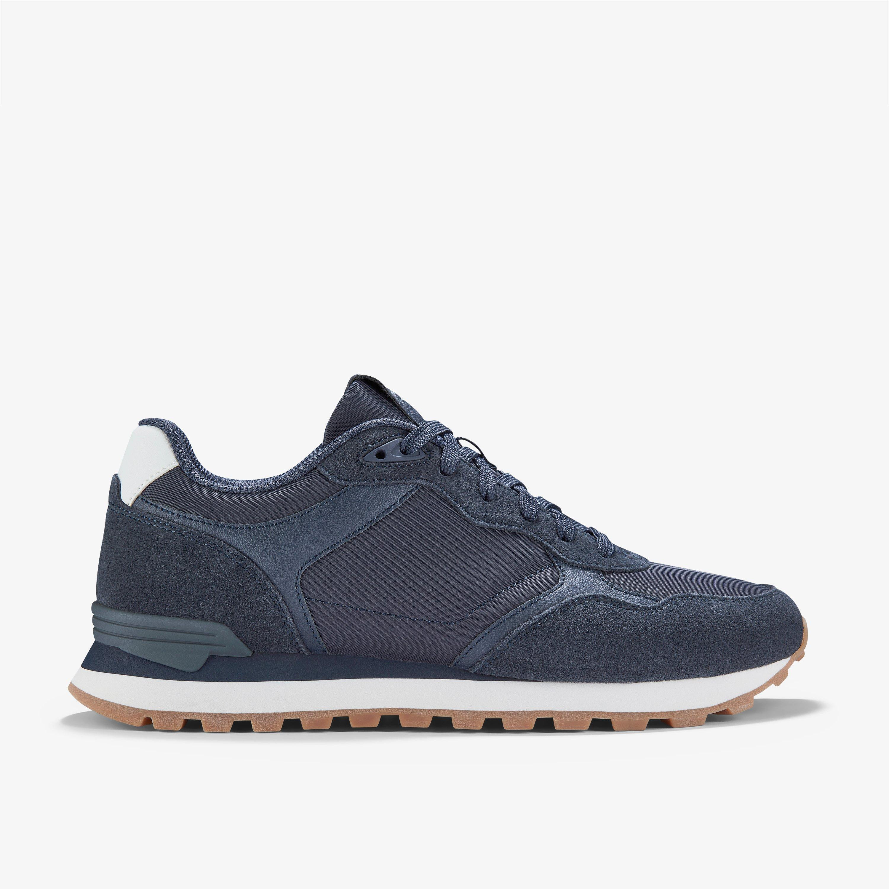 Mens Molland Go Navy Combination Sneakers | Clarks | Clarks (US)