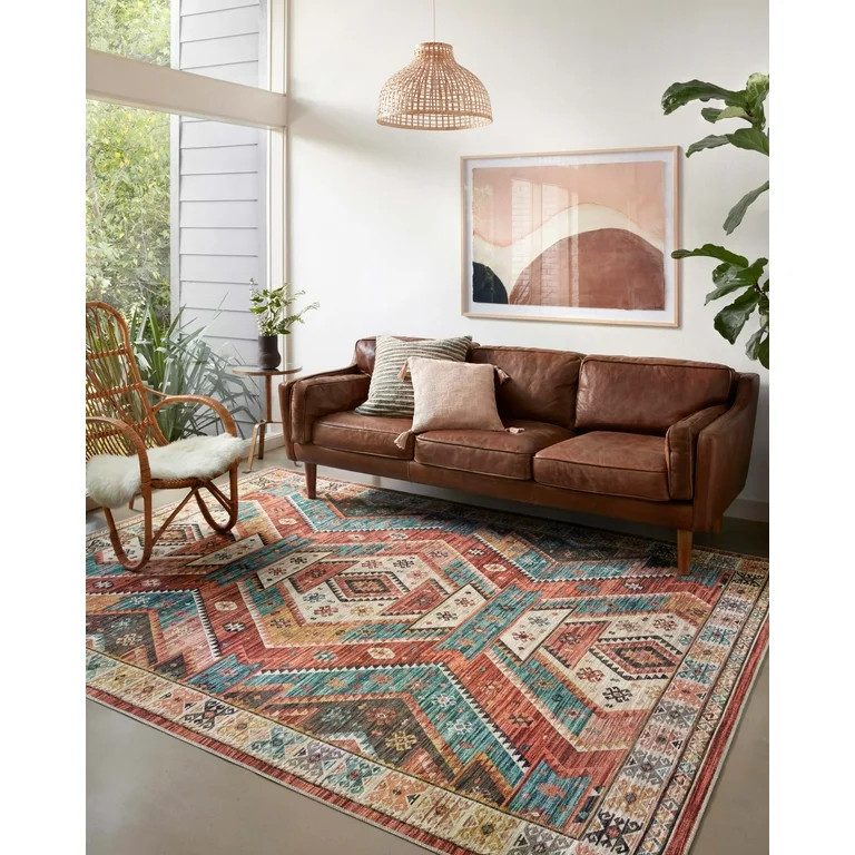 Loloi II Zion ZIO-05 Southwestern Red, Multi Printed Area Rug 18" x 18" Sample | Walmart (US)
