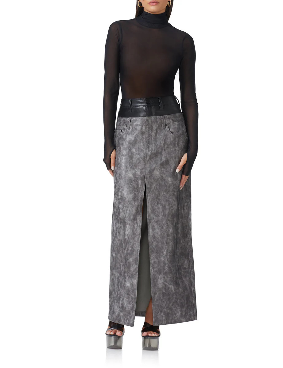 Easton Double Maxi Skirt - Top Gun Grey | ShopAFRM