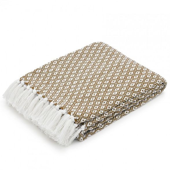 Americanflat Throw Blanket 100% Cotton Medium Weight with Fringe | Target