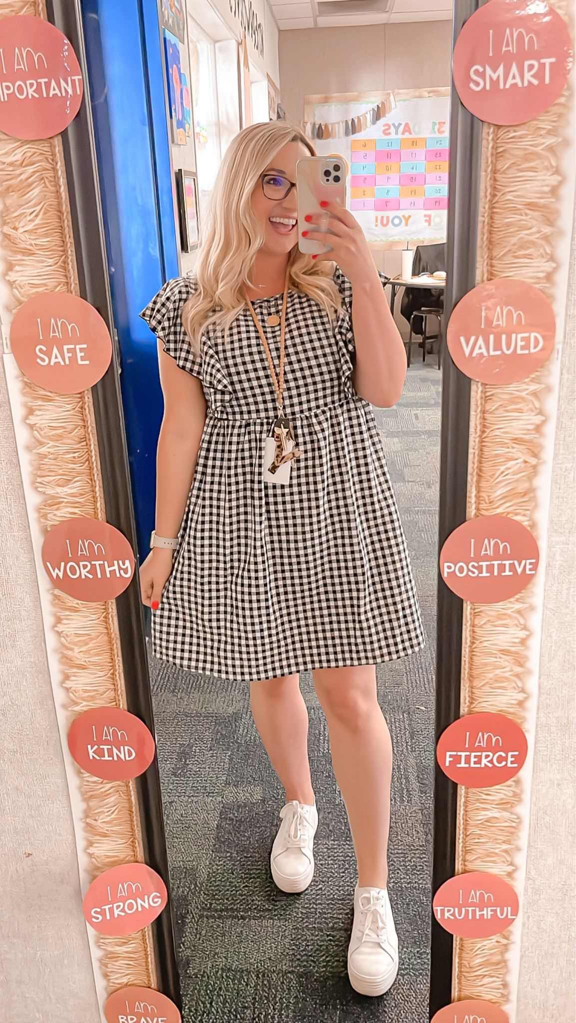 Wearing a size medium in the Shein dress!