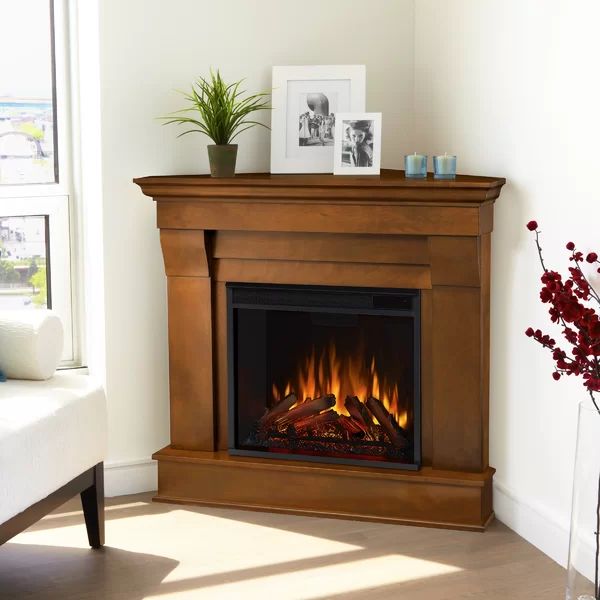 Chateau 41" Corner Electric Fireplace by Real Flame | Wayfair North America