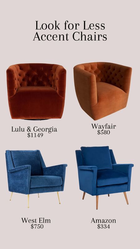 Accent Chairs- Look for Less #lookforless #dupe #accentchair

#LTKstyletip #LTKFind #LTKhome