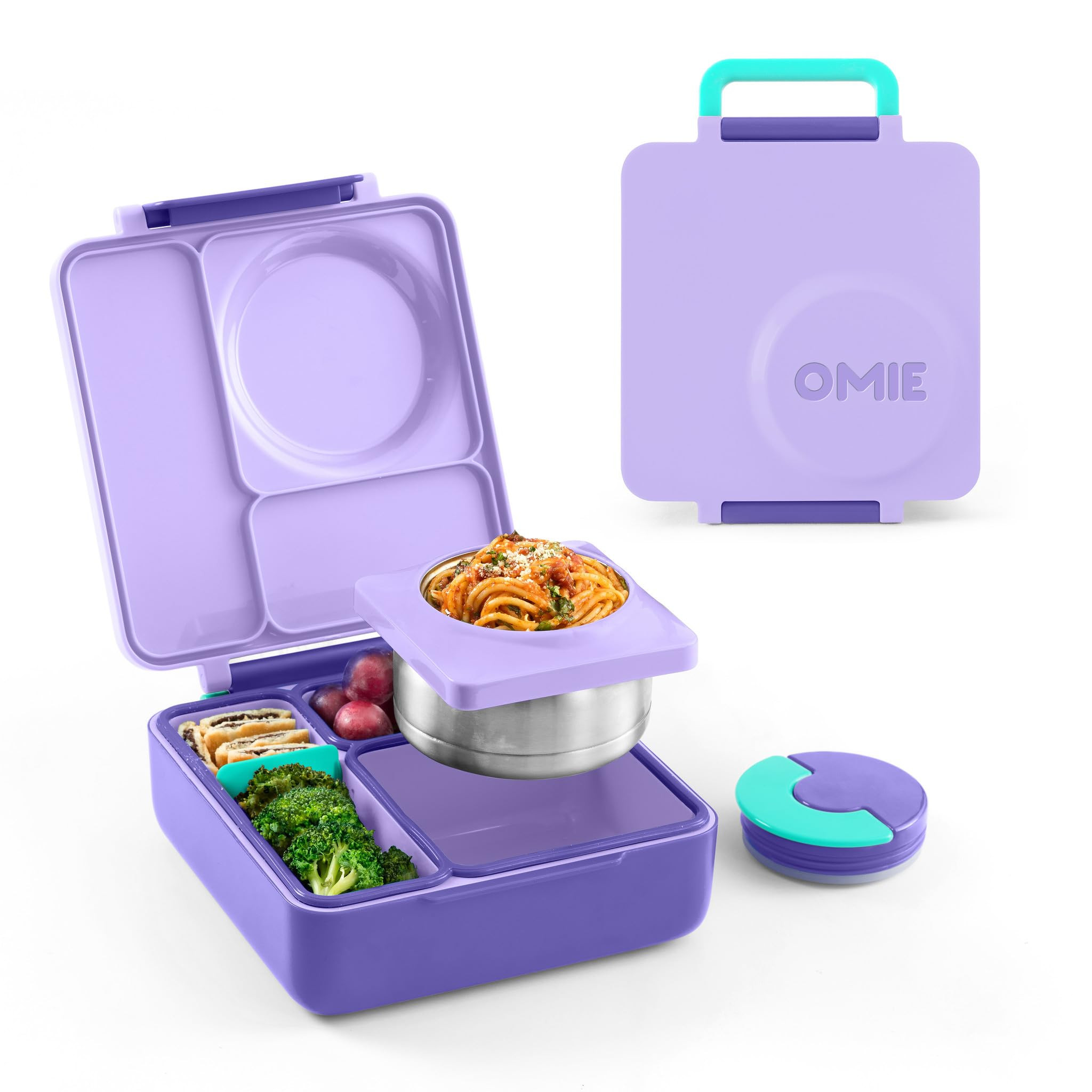 OmieBox Bento Box for Kids - Insulated Bento Lunch Box with Leak Proof Thermos Food Jar - 3 Compa... | Amazon (US)