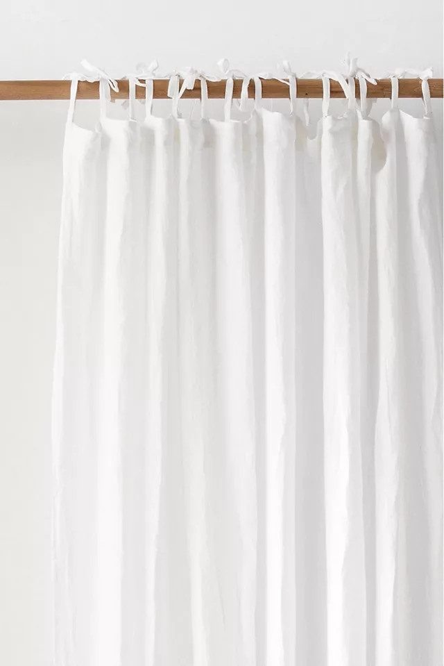 MagicLinen Tie Top Linen Curtain Panel | Urban Outfitters (US and RoW)