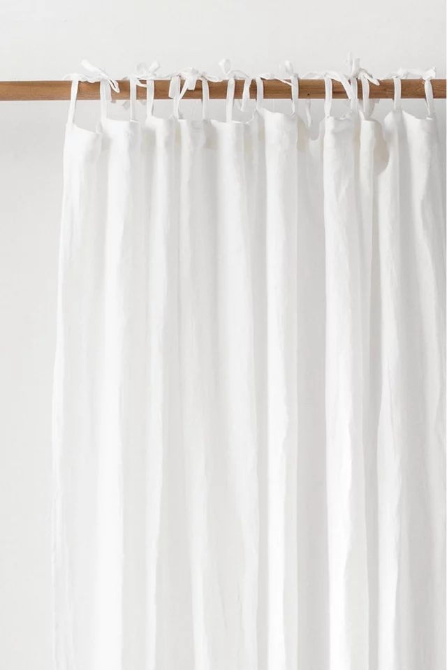 MagicLinen Tie Top Linen Curtain Panel | Urban Outfitters (US and RoW)