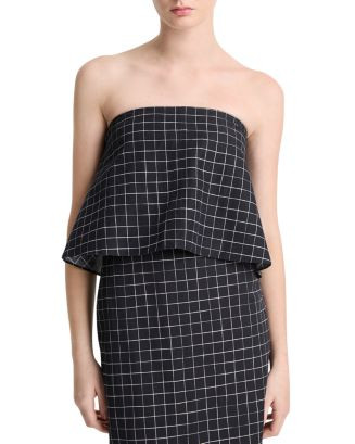 Vince Trellis Plaid Strapless Top  | Bloomingdale's Women | Bloomingdale's (US)