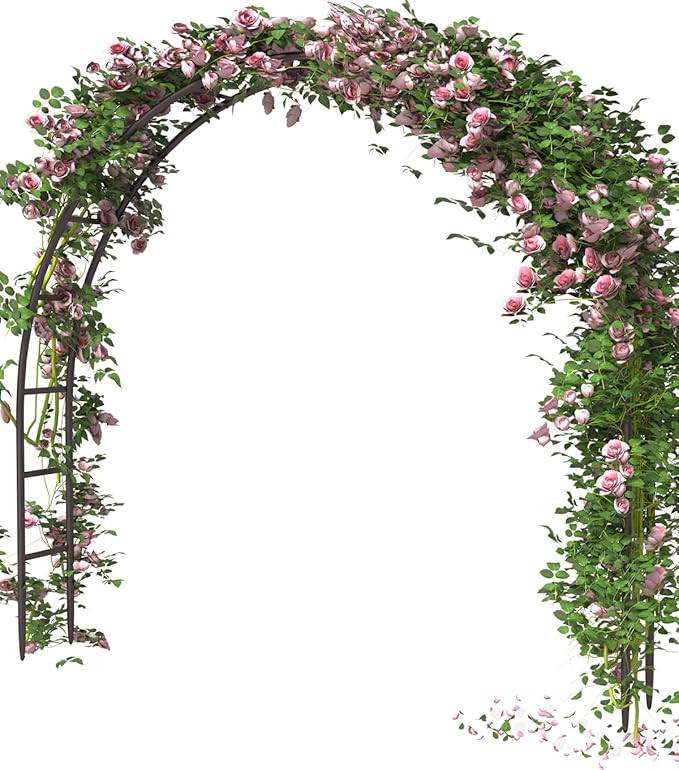 Queension Metal Arch Backdrop Stand 7Ft Wide 7.7Ft High, Wedding Arch Frame for Wedding Decoratio... | Amazon (US)