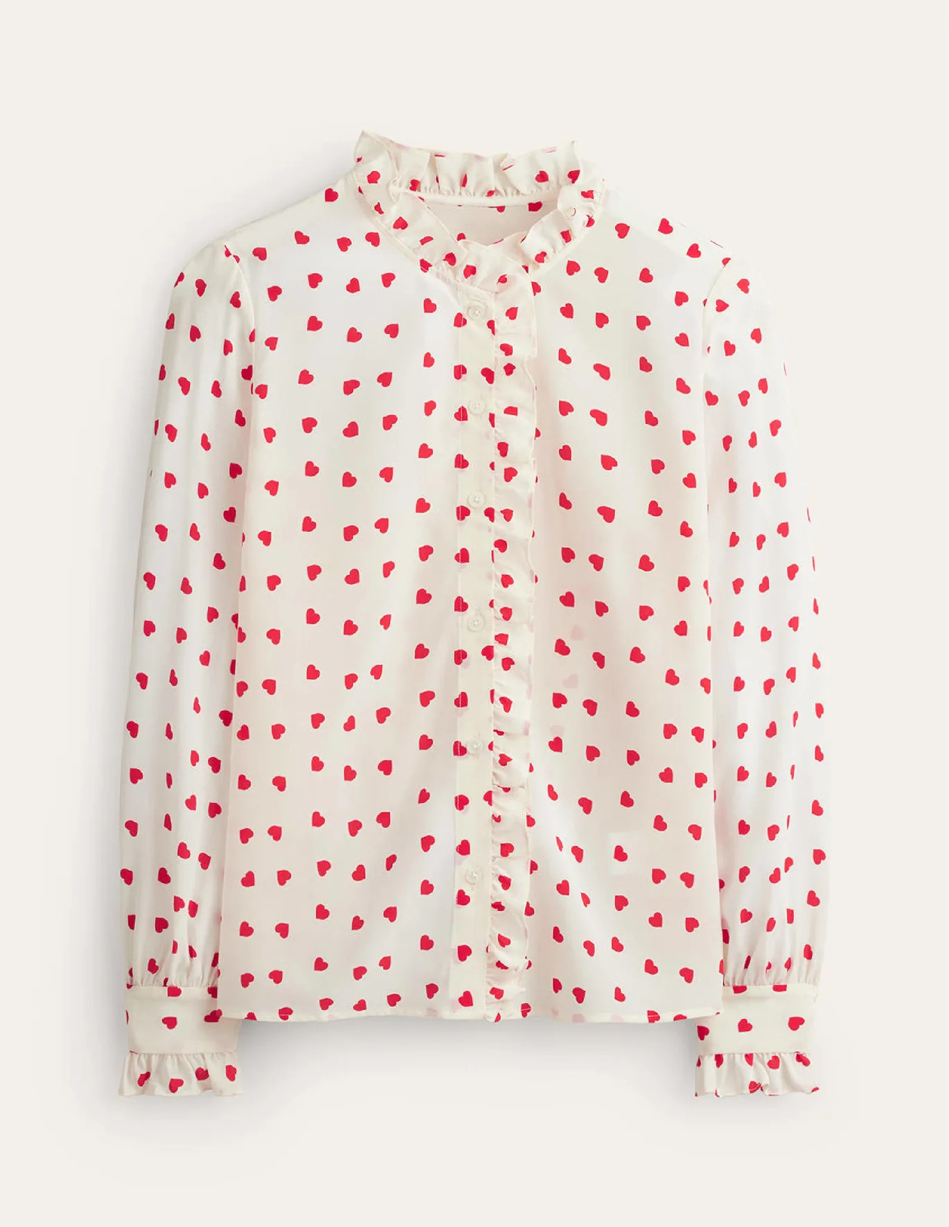Ruffle Neck Silk Blouse | Boden (US)