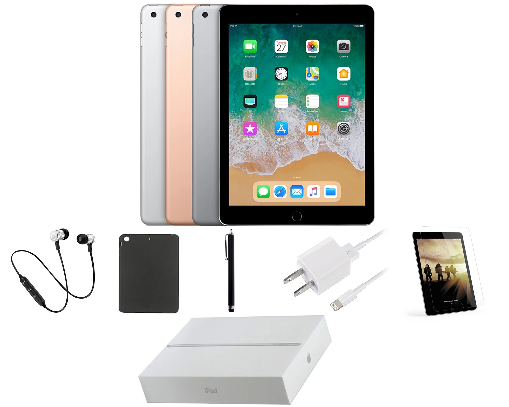 Apple 9.7-Inch Retina iPad 6, Wi-Fi Only, 32GB, Comes with Bundle: Original Box, Case, Tempered G... | Walmart (US)